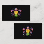 Ondersteboven Ananas Swinger Power 4th of July US Visitekaartje (Voorkant / Achterkant)