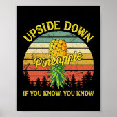 Ondersteboven Ananas Swinger Tshirt Swingers Leven Poster (Voorkant)