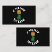 Ondersteboven Ananas Swingers Party Biseksuele Bin Visitekaartje (Voorkant / Achterkant)