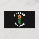 Ondersteboven Ananas Swingers Party Biseksuele Bin Visitekaartje (Voorkant)