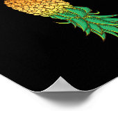 Ondersteboven Ananas Waar is het feest op Poster (Hoek)