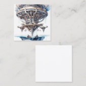 Ondersteboven buitenaardse architectuur is een typ vierkante visitekaartje (Voorkant / Achterkant)