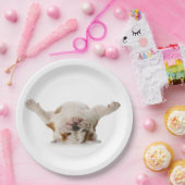 Ondersteboven Bulldog papier Borden Papieren Bordje (Feest)