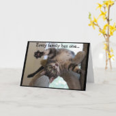 Ondersteboven Crazy Cat Kaart (Gele Bloem)