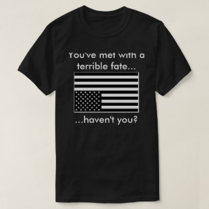 Ondersteboven de Amerikaanse vlag met Majora's Mas T-shirt