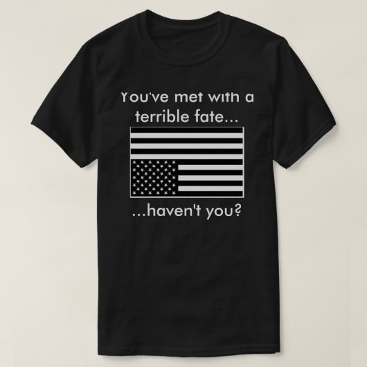 Ondersteboven de Amerikaanse vlag met Majora's Mas T-shirt (Design voorkant)