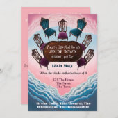 ondersteboven dinerfeest, Modern Surrealisme Kaart (Voorkant / Achterkant)