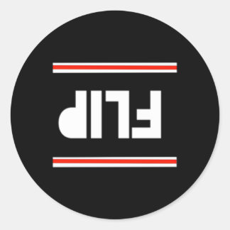 Ondersteboven draaien Onuitspreekbare grootte Ronde Sticker