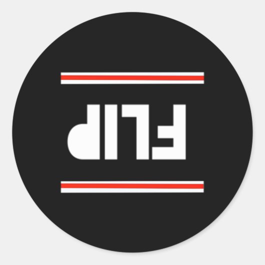 Ondersteboven draaien Onuitspreekbare grootte Ronde Sticker (Voorkant)