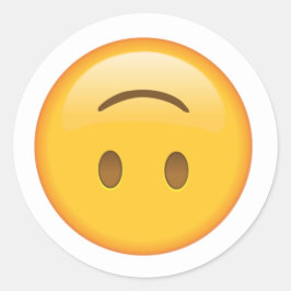 Ondersteboven Emoji Sticker