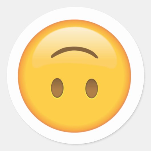 Ondersteboven Emoji Sticker (Voorkant)
