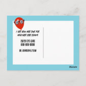 Ondersteboven Giraffe in wolken met een bril Briefkaart (Achterkant)