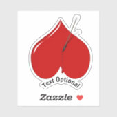 Ondersteboven hart Anti Valentijnsdag Sticker (Vel)