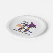 Ondersteboven heksenbenen Grappig Halloween Party Papieren Bordje (Gekanteld)