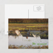 ondersteboven huizen, we zijn verhuisd aankondigingskaart (Voorkant / Achterkant)