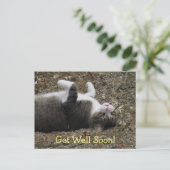 Ondersteboven Kat Krijg goed Briefkaart (Staand voorkant)