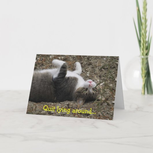 Ondersteboven Kat voelt beter Kaart (Voorkant)