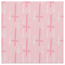 Ondersteboven omgekeerd kruis pastel roze stof