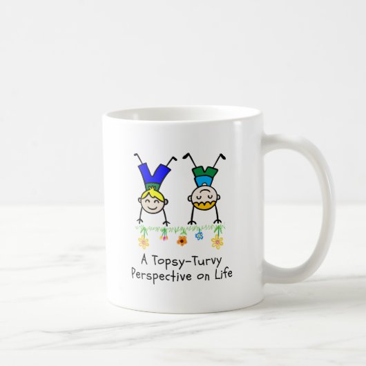 Ondersteboven Perspectief op het Leven. Koffiemok (Rechts)