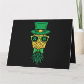 Ondersteboven Pineapple Leprechaun St Patricks Day Kaart (Achterkant)