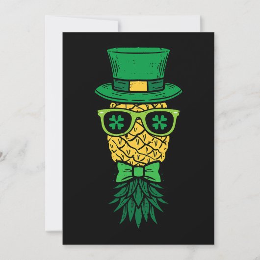 Ondersteboven Pineapple Leprechaun St Patricks Day Kaart (Voorkant)