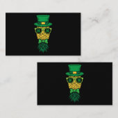 Ondersteboven Pineapple Leprechaun St Patricks Day Visitekaartje (Voorkant / Achterkant)