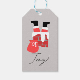 Ondersteboven Santa Clause Cadeaulabel