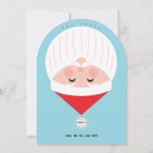 Ondersteboven Santa Company Sky Blue Christmas Kaa Kaart (Achterkant)