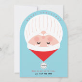 Ondersteboven Santa Company Sky Blue Christmas Kaa Kaart (Voorkant)
