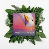 Ondersteboven Seagull, aanpasbaar Feestdagenkaart