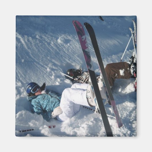 Ondersteboven skiën magneet (Voorkant)