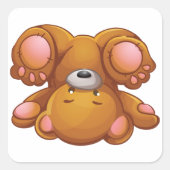 Ondersteboven Teddy Bear Stickers (Voorkant)