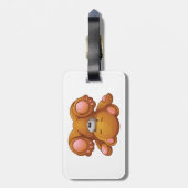 Ondersteboven teddybeer bagagelabel (Achterkant verticaal)