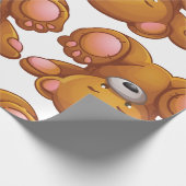 Ondersteboven teddybeer cadeaupapier (Hoek)