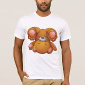 Ondersteboven Teddybeer Mannen T-shirt (Voorkant)