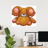 Ondersteboven Teddybeer Poster (Thuiskantoor)
