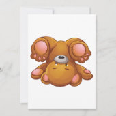 Ondersteboven Teddybeer Uitnodigingen (Voorkant)