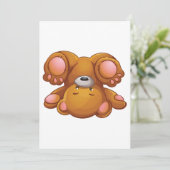 Ondersteboven Teddybeer Uitnodigingen (Staand voorkant)