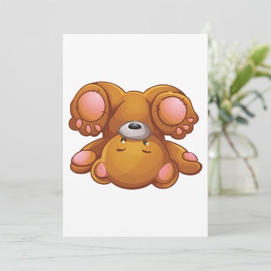 Ondersteboven Teddybeer Uitnodigingen