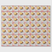 Ondersteboven Verjaardag Cupcake Cadeaupapier (Vlak)