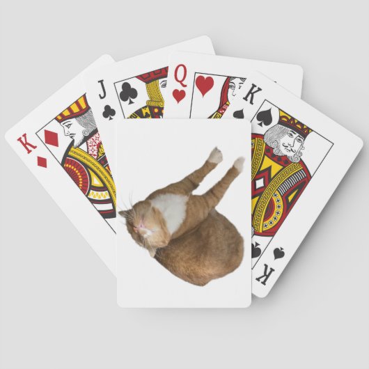 Ondersteboven Zonneschijn Kat Pokerkaarten (Achterkant)