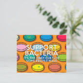 ONDERSTEUN BACTERIËN Grappige Wetenschapsquote Briefkaart (Staand voorkant)