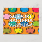 ONDERSTEUN BACTERIËN Grappige Wetenschapsquote Briefkaart (Voorkant)