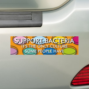 ONDERSTEUN BACTERIËN Leuk wetenschappelijk citaat Bumpersticker