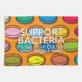 ONDERSTEUN BACTERIËN Wetenschap Grappige Quote Theedoek (Horizontaal)