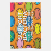 ONDERSTEUN BACTERIËN Wetenschap Grappige Quote Theedoek (Verticaal)