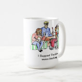 Ondersteun de Beweging, en heb een hete drink Koffiemok (Voorkant rechts)