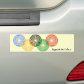 Ondersteun de kleuren - bumpersticker (Op auto)