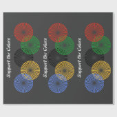 Ondersteun de kleuren - cadeaupapier (Vlak)