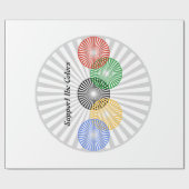 Ondersteun de kleuren - cadeaupapier (Vlak)